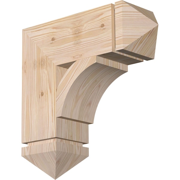 Ekena Millwork Thorton Arts & Crafts Smooth Bracket, Douglas Fir, 5 1/2"W x 18"D x 18"H BKT06X18X18THR03SDF - main